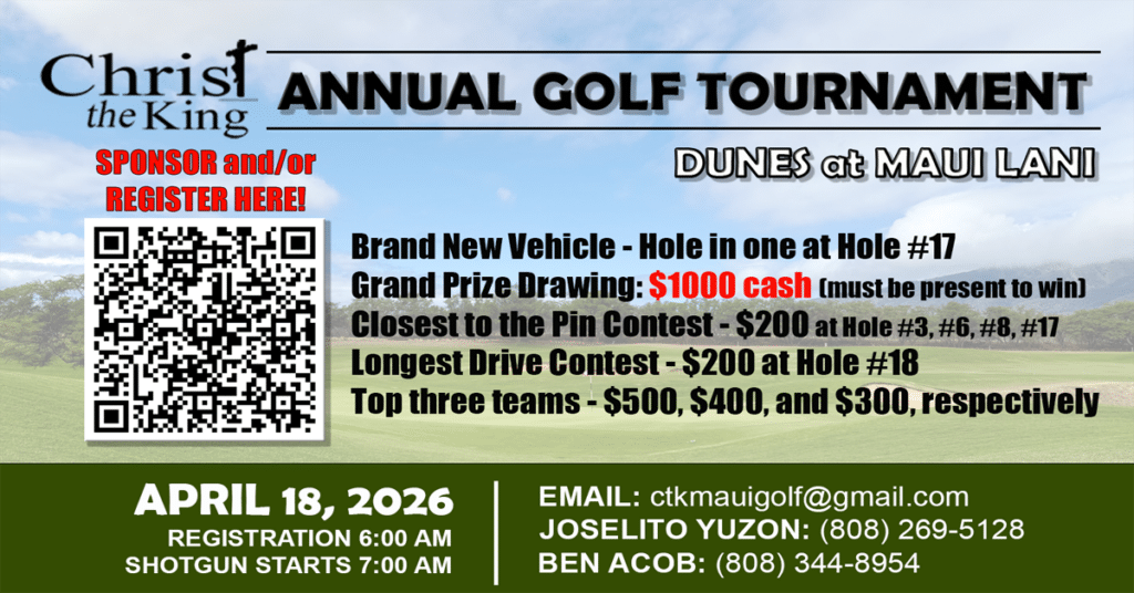 Inaugural Christ the King Church Golf Tournament!