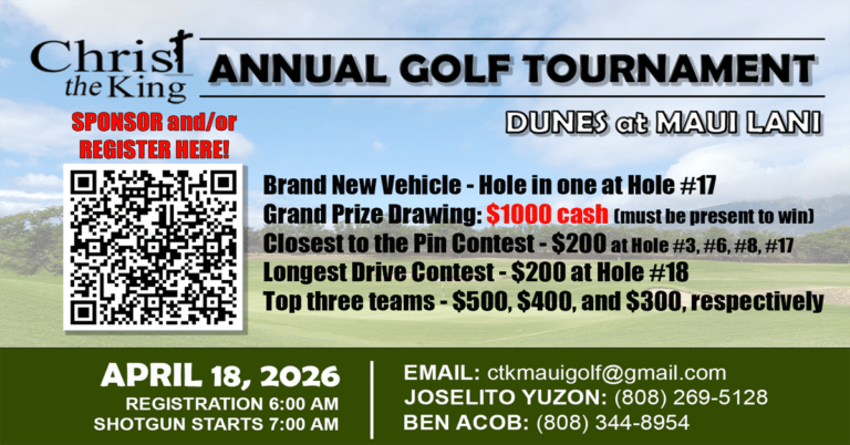 Inaugural Christ the King Church Golf Tournament!