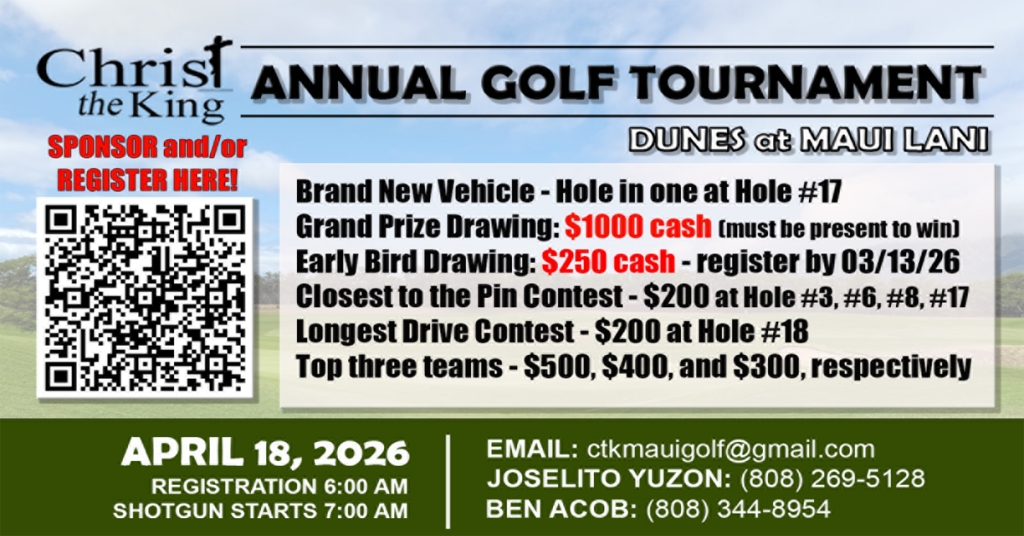 Inaugural Christ the King Church Golf Tournament!